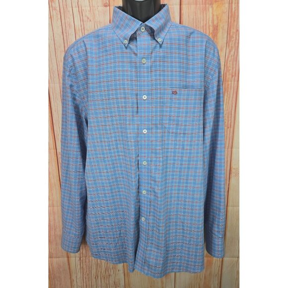 Southern Tide Mens Classic Fit Plaid Dress Shirt Large - Picture 1 of 7